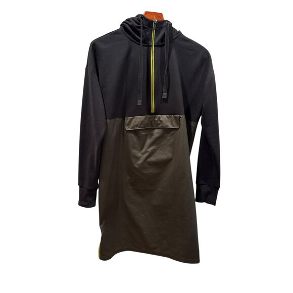 Athleta Radiant Hybrid Army Green Oversized Hoodie Pullover Dress ST - Picture 2 of 7